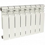 Биметаллический радиатор 8 секций, 418х640х80, ROMMER Profi BM 350, белый